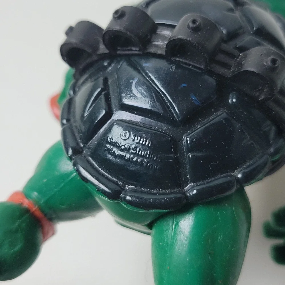 Vintage 1988 Playmates TMNT Michelangelo Action Figure Orange Mask Belt